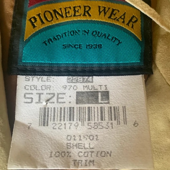 Vintage Pioneer Wear Womans Fringe Jacket Western Multicolored Adult Size Large - Picture 10 of 12